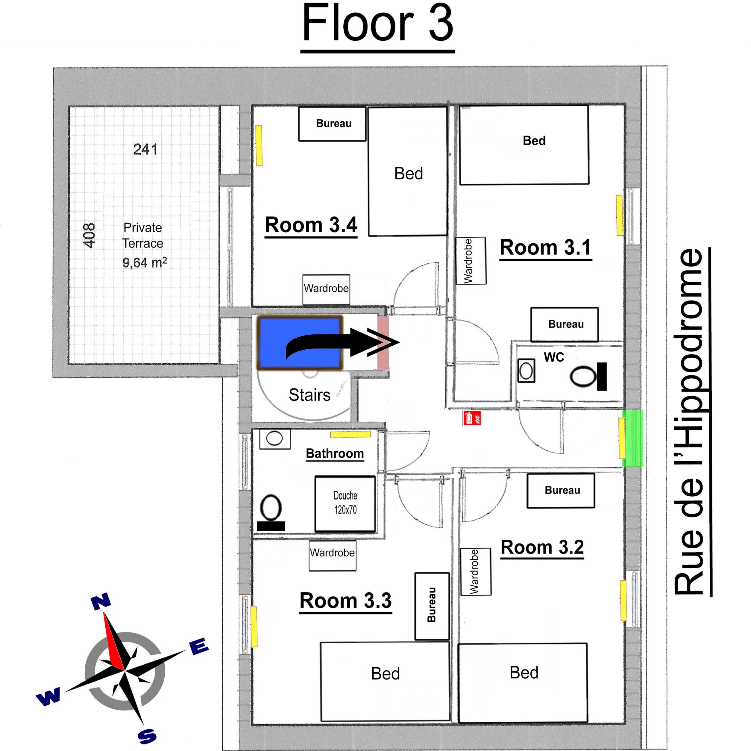 Hippodrome - 3rd floor map